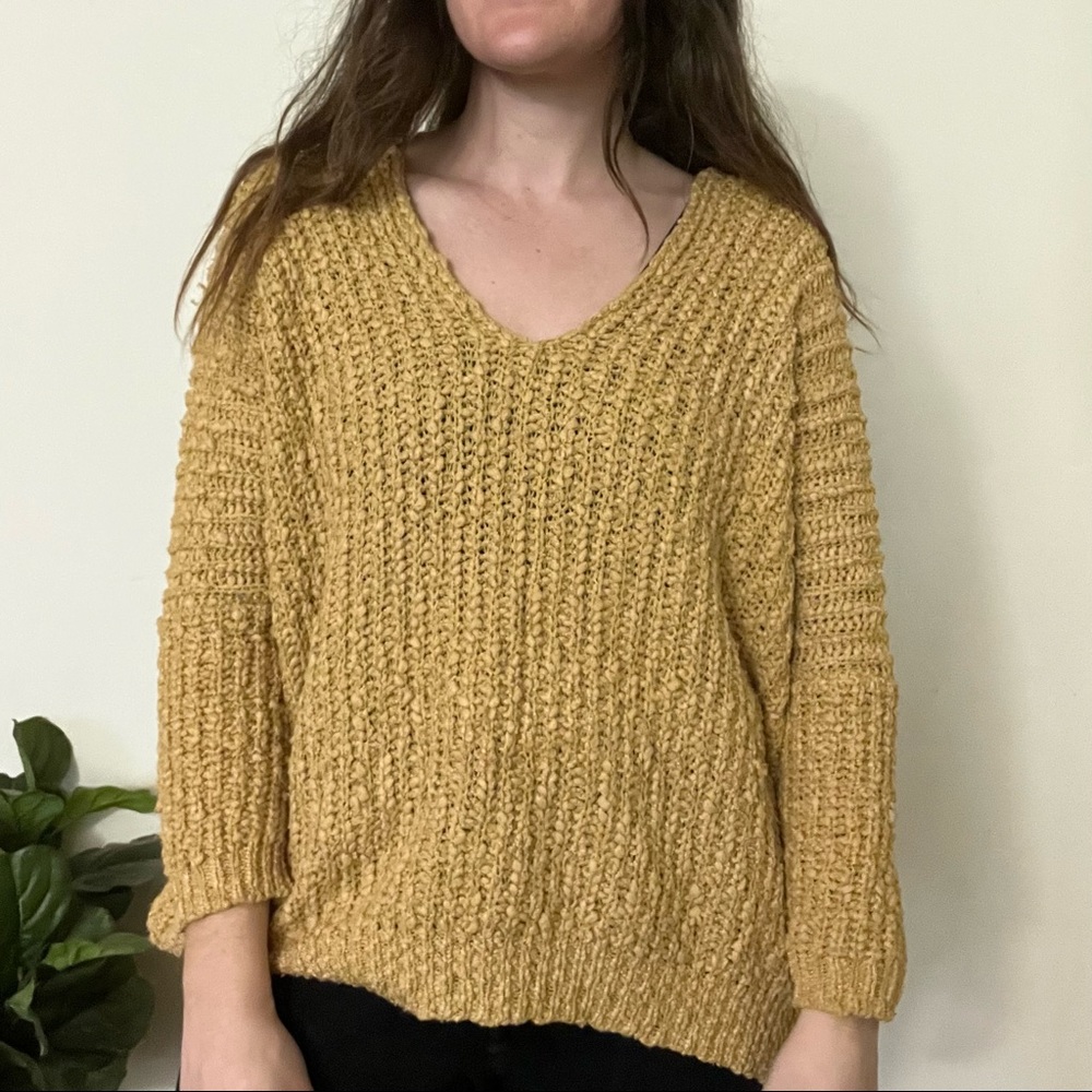 Mustard Dolman Sleeve Sweater